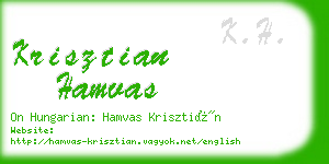 krisztian hamvas business card